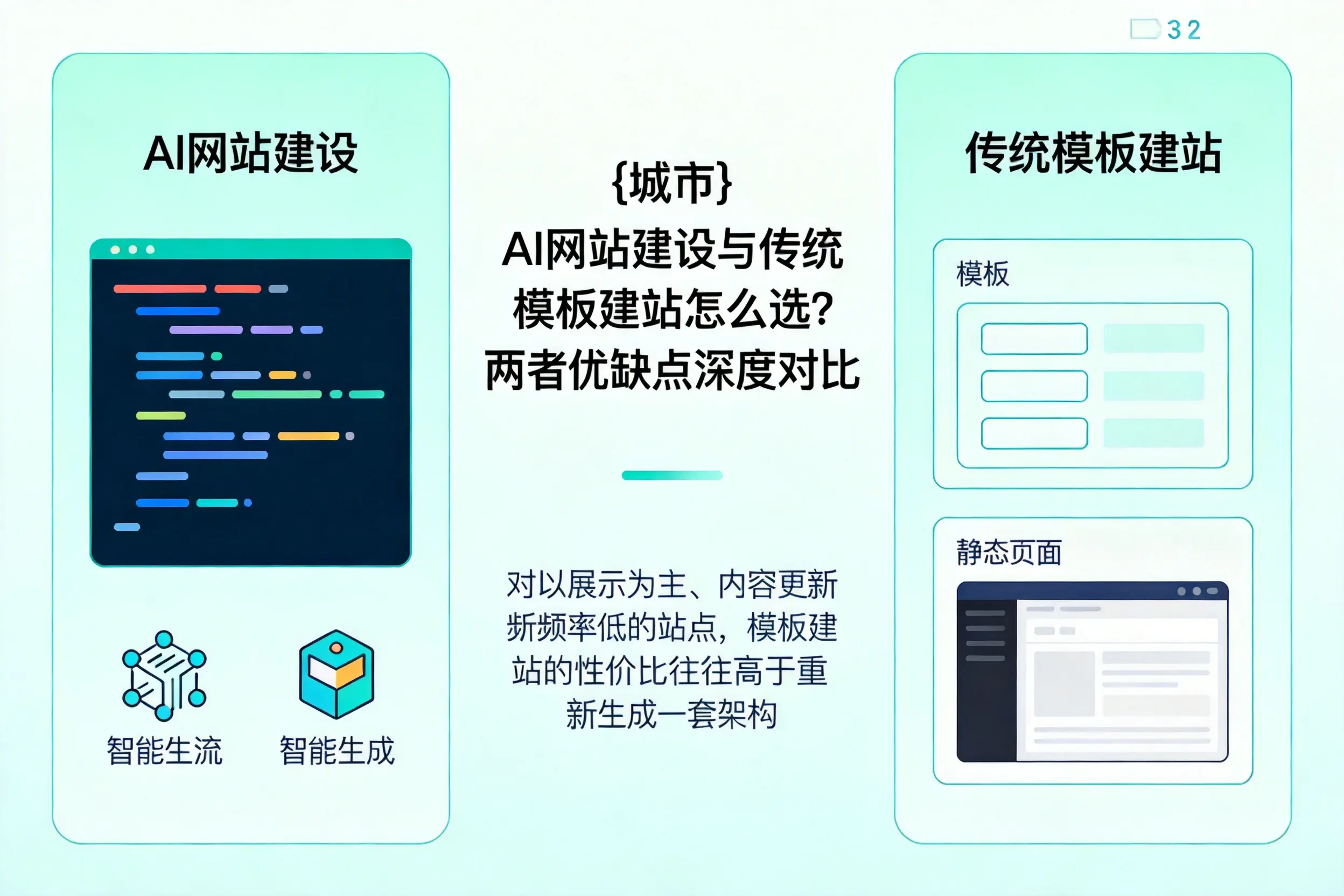 海口AI网站建设与传统模板建站怎么选？两者优缺点深度对比