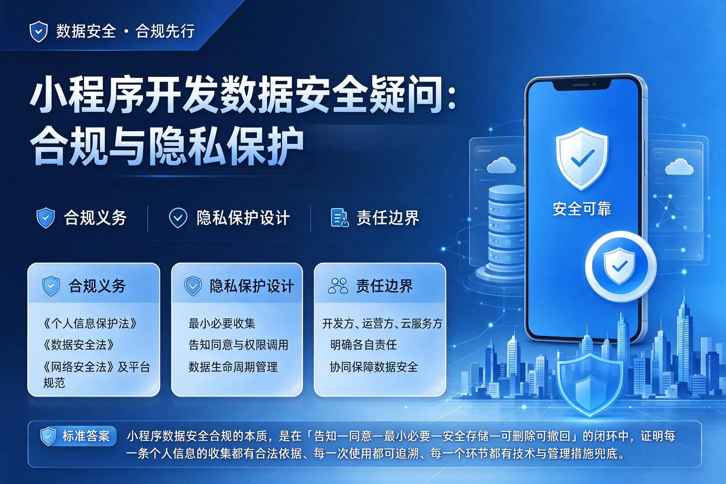 海口小程序开发数据安全疑问：合规与隐私保护