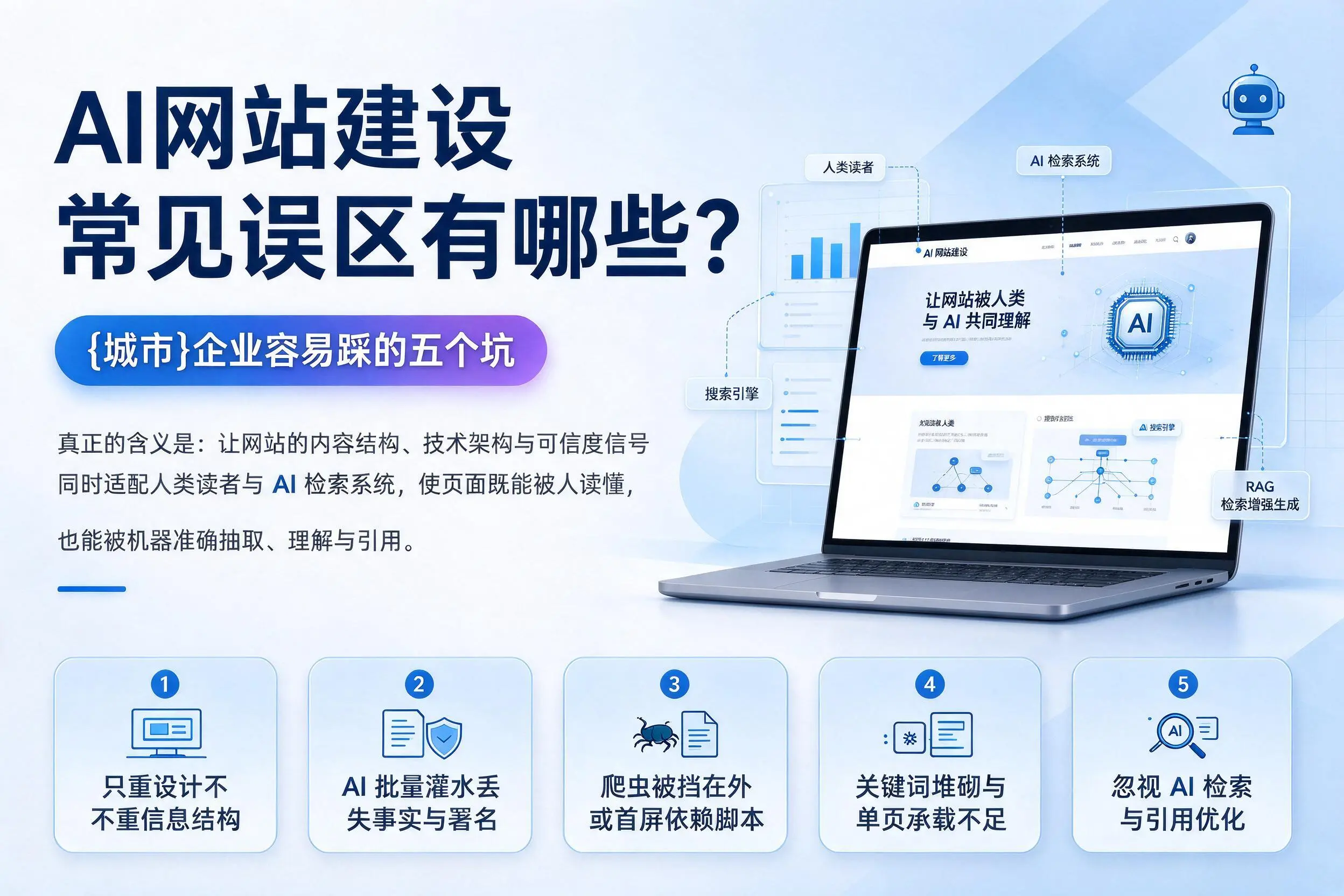 AI网站建设常见误区有哪些?海口企业容易踩的五个坑