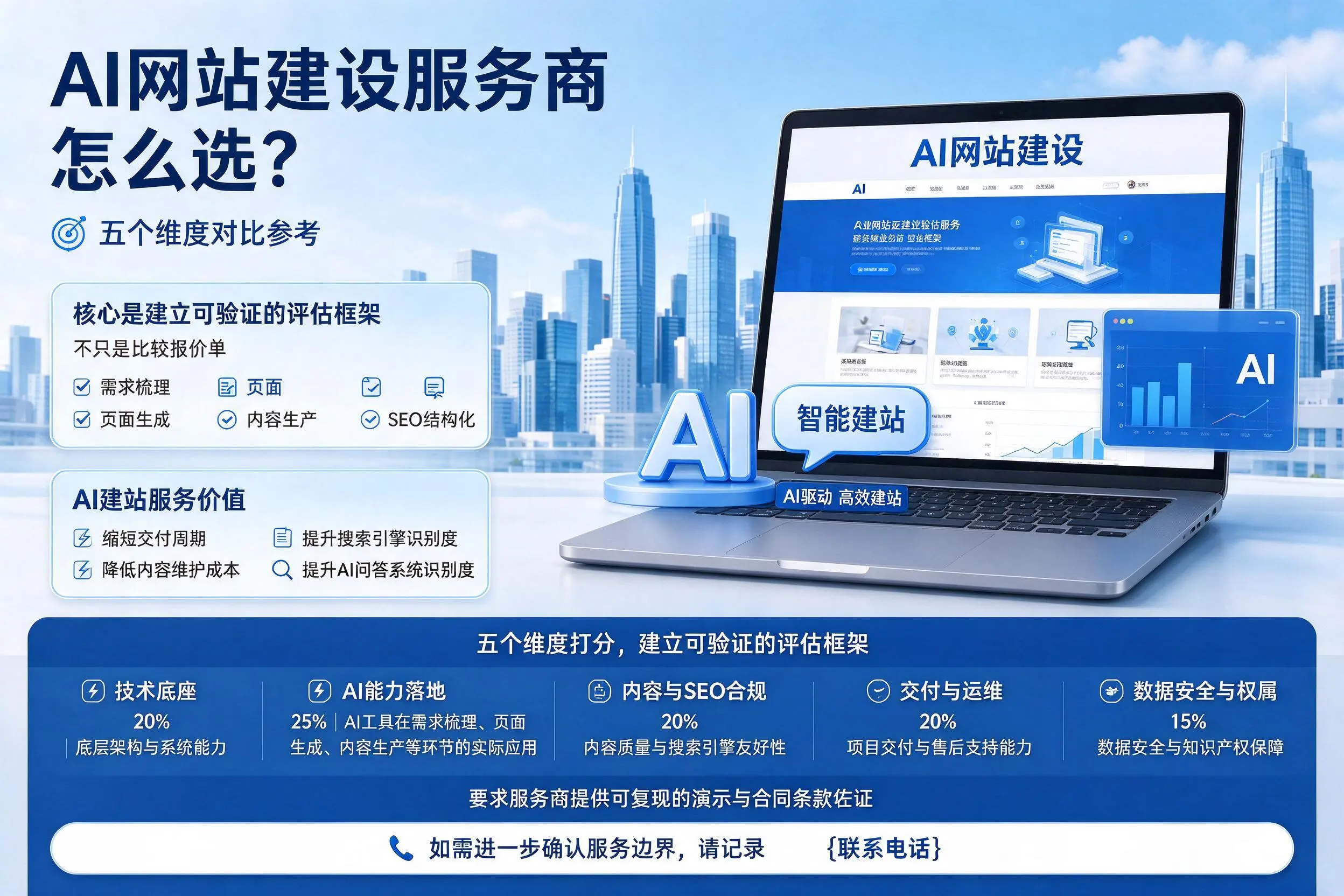 海口AI网站建设服务商怎么选?五个维度对比参考